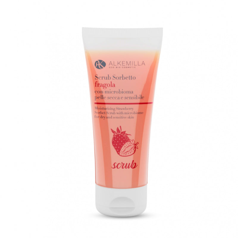 Scrub Viso Sorbetto alla Fragola Pelle Secca e Sensibile Alkemilla