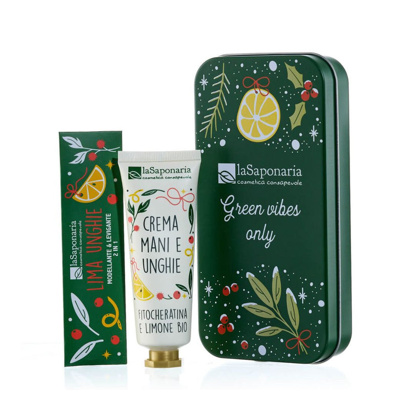 Scrigno Crema mani Fitocheratina e Limone + Limetta La Saponaria
