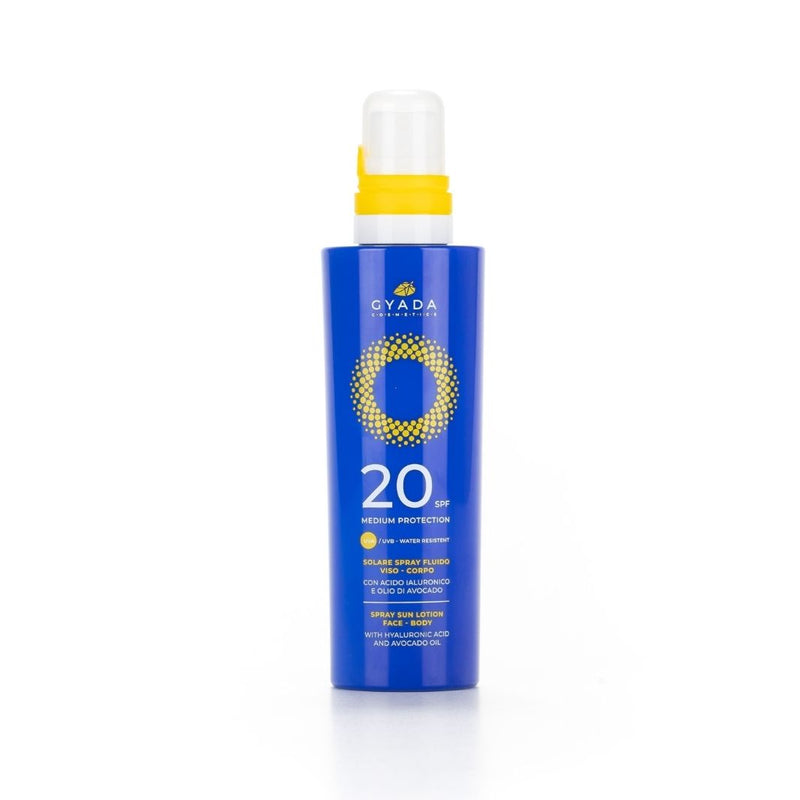Solare Spray viso corpo SPF20 Protezione Media Gyada Cosmetics
