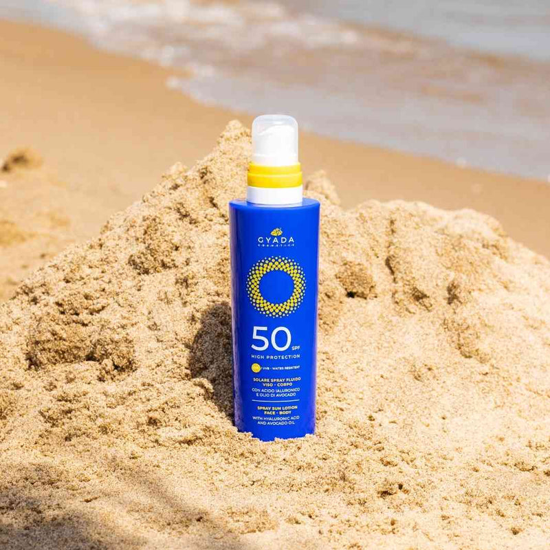 Solare Spray Viso Corpo SPF50 Protezione Alta Gyada Cosmetics